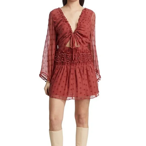 Free People | Dresses | Free People Della Sole Embroidered Beaded Pom Pom Mini Dress In Red Clover | Poshmark Free People | Dresses | Free People Della Sole Embroidered Beaded Pom Pom Mini Dress In Red Clover | Poshmark